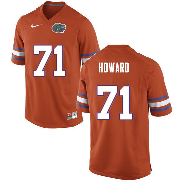 Men #71 Chris Howard Florida Gators College Football Jersey Orange